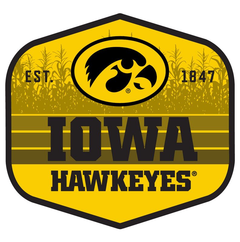 Iowa Hawkeyes Scenic Background Vinyl Sticker/Magnet - Officially Licensed 