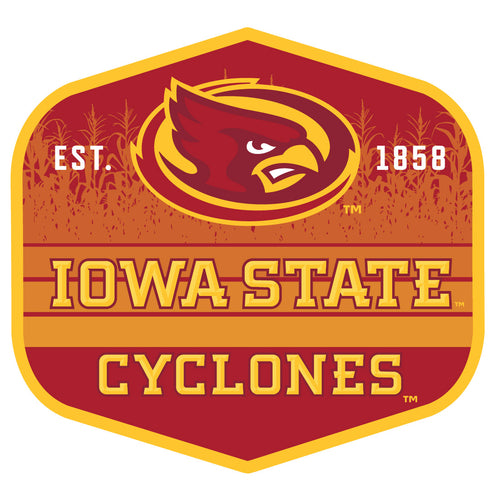 Iowa State Cyclones Scenic Background Vinyl Sticker/Magnet - Officially Licensed 
