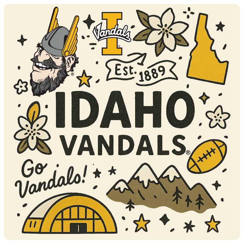 Idaho Vandals Medley Design Decorative Magnet or Sticker – Officially Licensed 3-Inch
