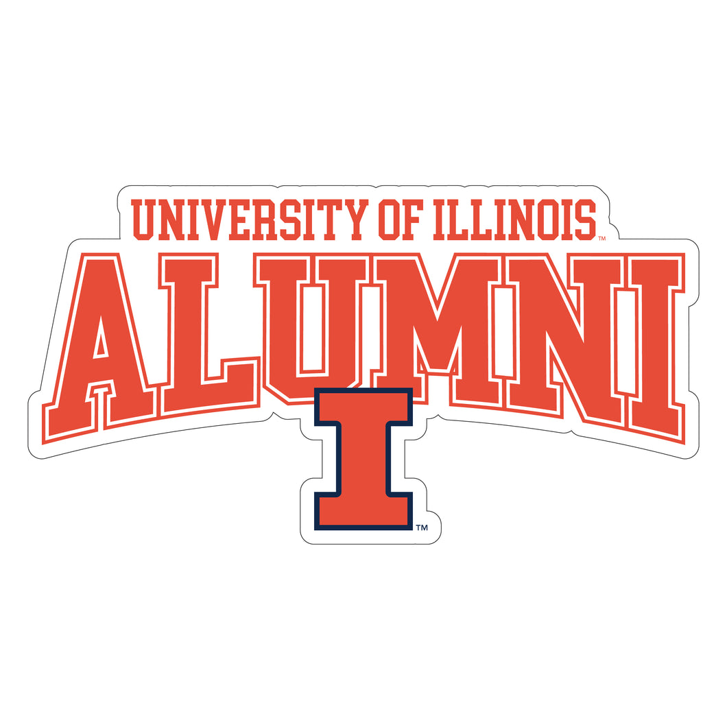Illinois Fighting Illini Laser Cut Alumni Vinyl Sticker/Magnet - Officially Licensed 3-Inch