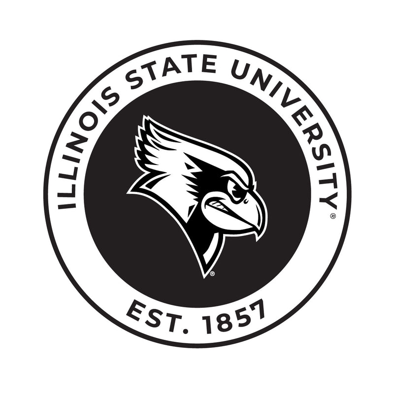 Illinois State Redbirds Officially Licensed Black Vinyl Decal Sticker Holographic Backing