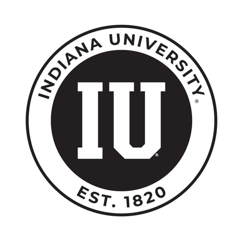 Indiana Hoosiers Officially Licensed Black Vinyl Decal Sticker White Backing