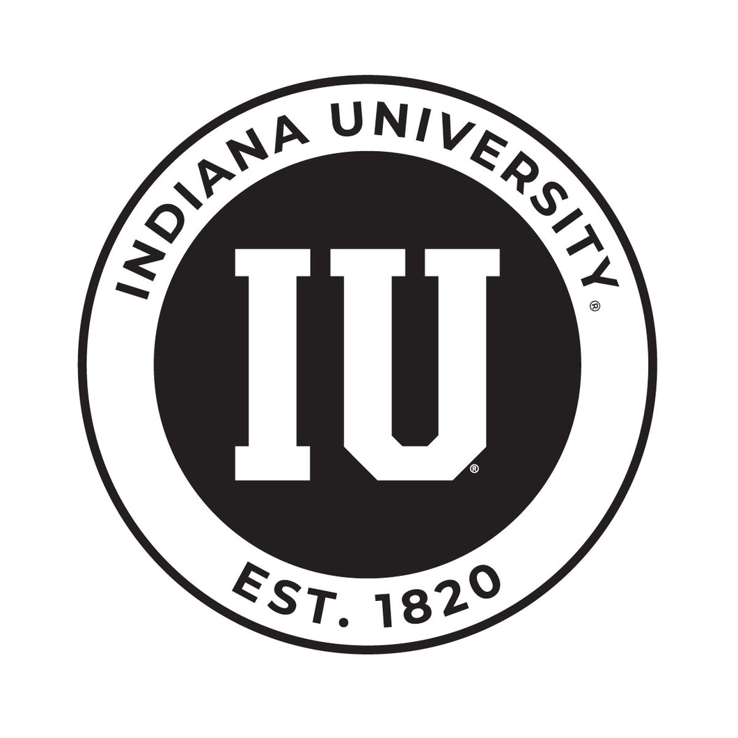 Indiana Hoosiers Officially Licensed Black Vinyl Decal Sticker White Backing