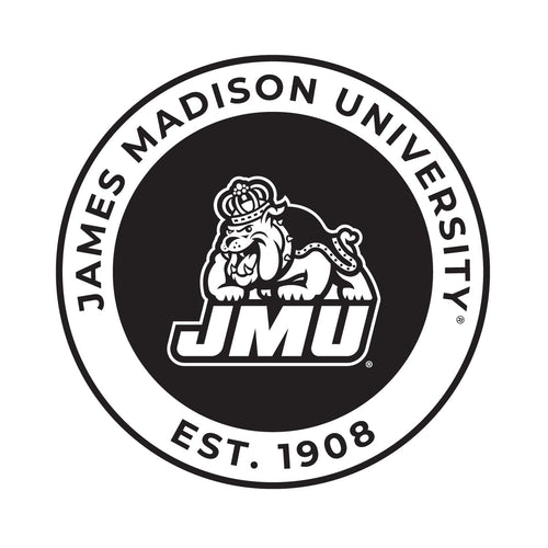 James Madison Dukes Officially Licensed Black Vinyl Decal Sticker Clear Backing