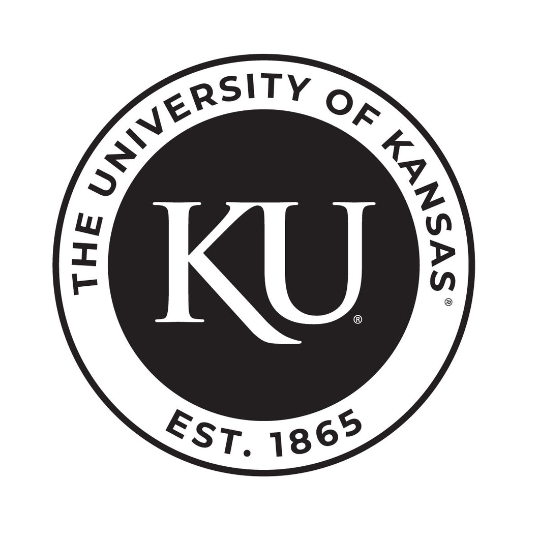 Kansas Jayhawks Officially Licensed Black Vinyl Decal Sticker Holographic Backing