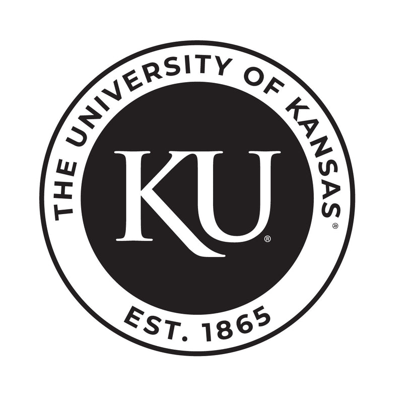 Kansas Jayhawks Officially Licensed Black Vinyl Decal Sticker Holographic Backing