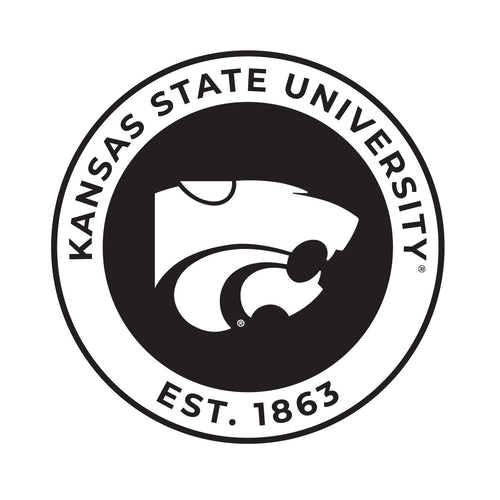 Kansas State Wildcats Officially Licensed Black Vinyl Decal Sticker Clear Backing