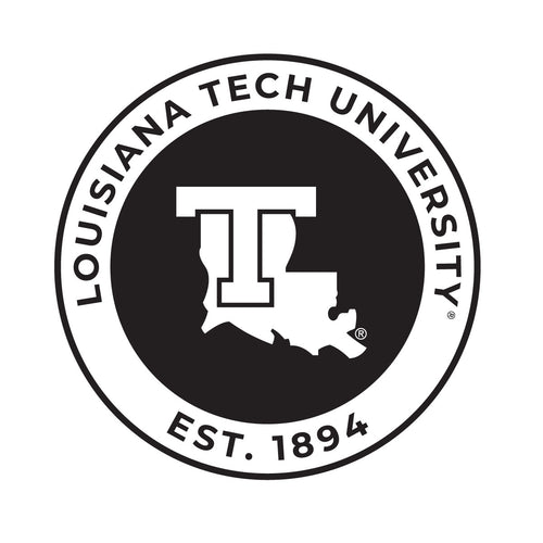 Louisiana Tech Bulldogs Officially Licensed Black Vinyl Decal Sticker White Backing