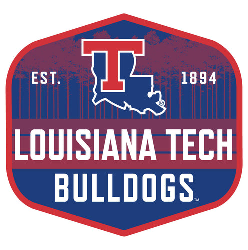 Louisiana Tech Bulldogs Scenic Background Vinyl Sticker/Magnet - Officially Licensed 