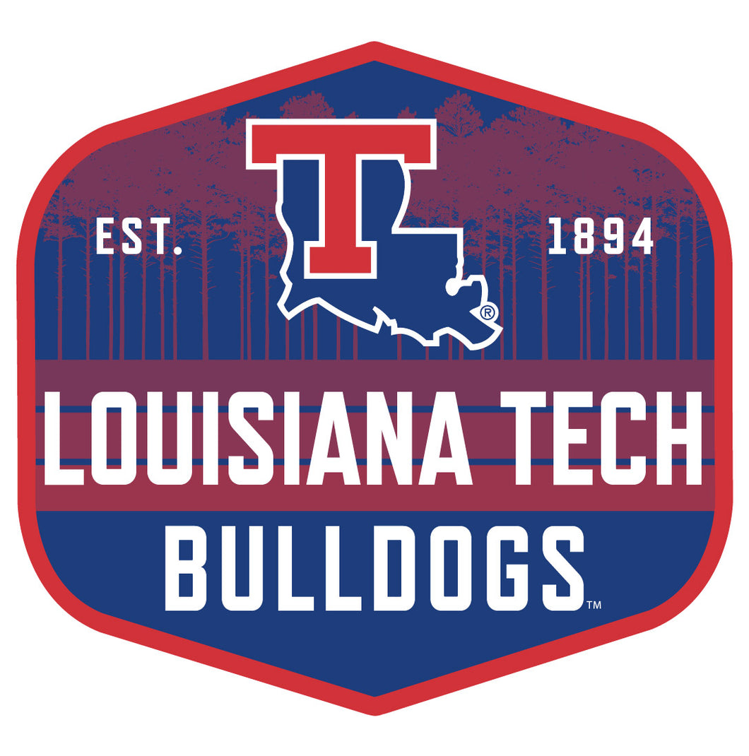 Louisiana Tech Bulldogs Scenic Background Vinyl Sticker/Magnet - Officially Licensed 