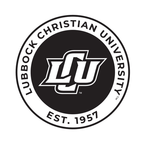Lubbock Christian University Chaparral Officially Licensed Black Vinyl Decal Sticker Holographic Backing