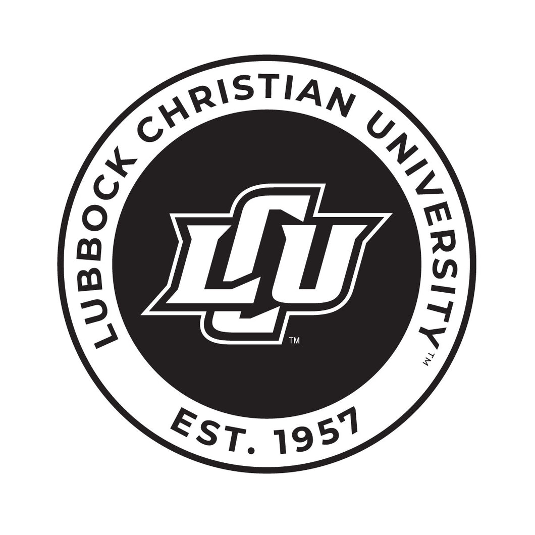 Lubbock Christian University Chaparral Officially Licensed Black Vinyl Decal Sticker Holographic Backing