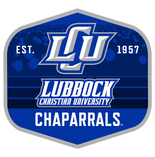 Lubbock Christian University Chaparral Scenic Background Vinyl Sticker/Magnet - Officially Licensed 