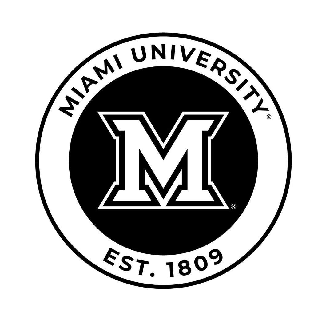 Miami University of Ohio Officially Licensed Black Vinyl Decal Sticker Holographic Backing