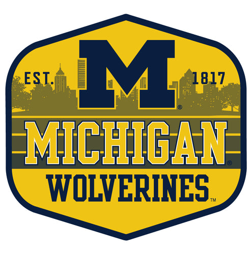 Michigan Wolverines Scenic Background Vinyl Sticker/Magnet - Officially Licensed 