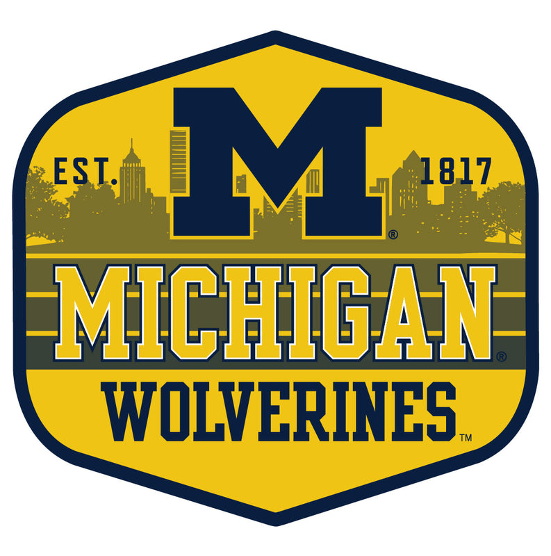 Michigan Wolverines Scenic Background Vinyl Sticker/Magnet - Officially Licensed 
