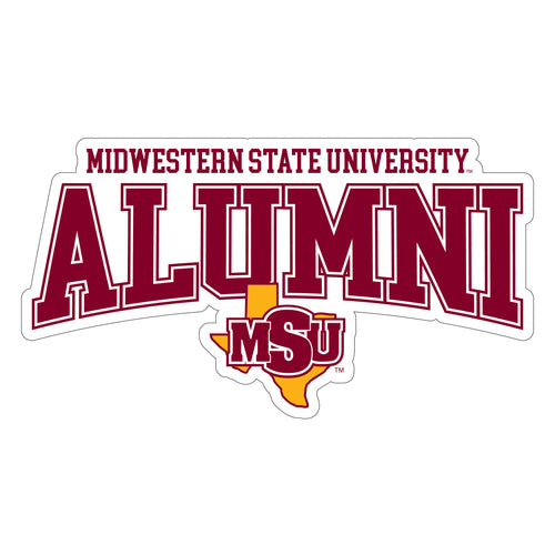 Midwestern State University Mustangs Laser Cut Alumni Vinyl Sticker/Magnet - Officially Licensed 8-Inch