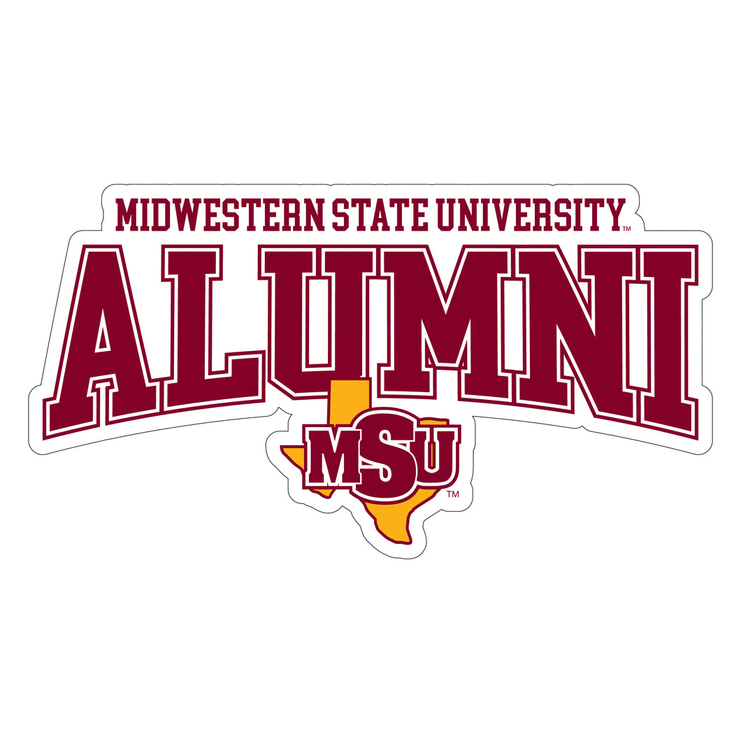 Midwestern State University Mustangs Laser Cut Alumni Vinyl Sticker/Magnet - Officially Licensed 8-Inch