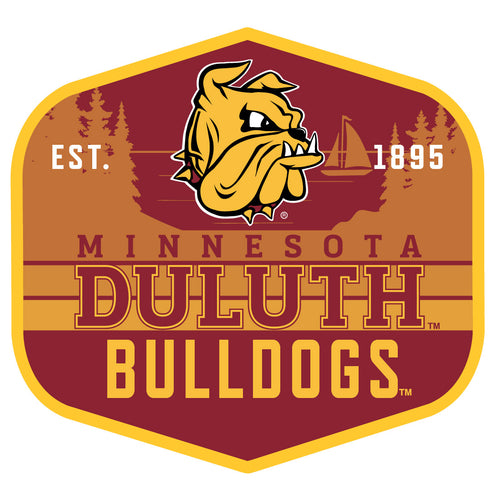 Minnesota Duluth Bulldogs Scenic Background Vinyl Sticker/Magnet - Officially Licensed 