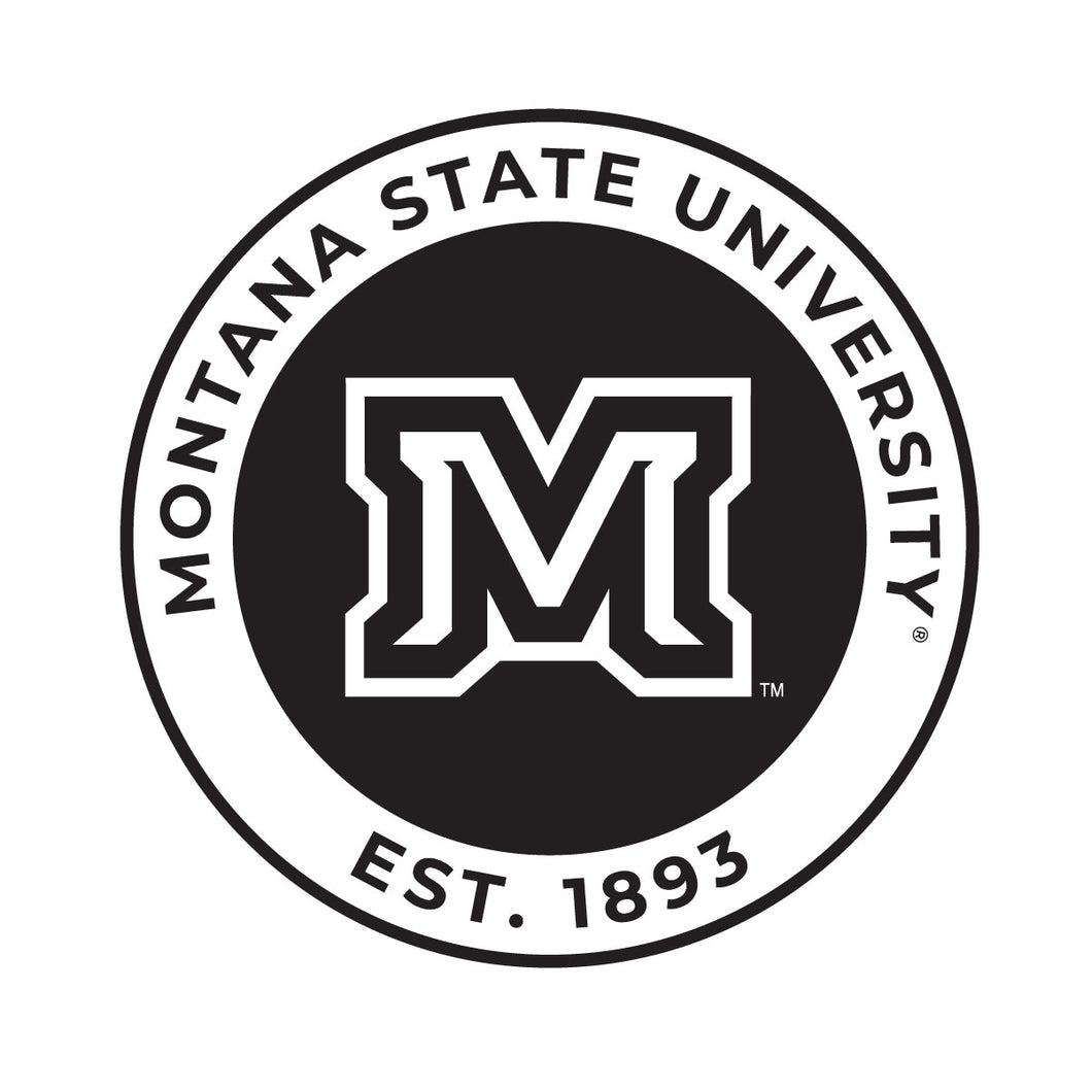 Montana State Bobcats Officially Licensed Black Vinyl Decal Sticker White Backing