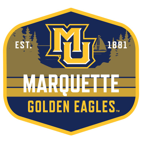 Marquette Golden Eagles Scenic Background Vinyl Sticker/Magnet - Officially Licensed 