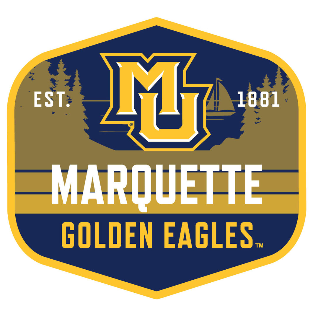 Marquette Golden Eagles Scenic Background Vinyl Sticker/Magnet - Officially Licensed 