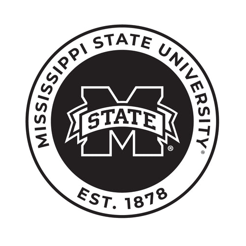 Mississippi State Bulldogs Officially Licensed Black Vinyl Decal Sticker Clear Backing