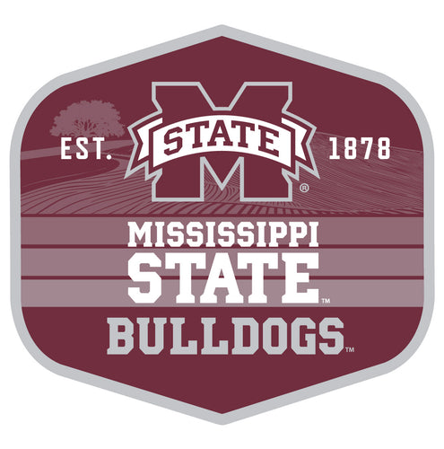 Mississippi State Bulldogs Scenic Background Vinyl Sticker/Magnet - Officially Licensed 