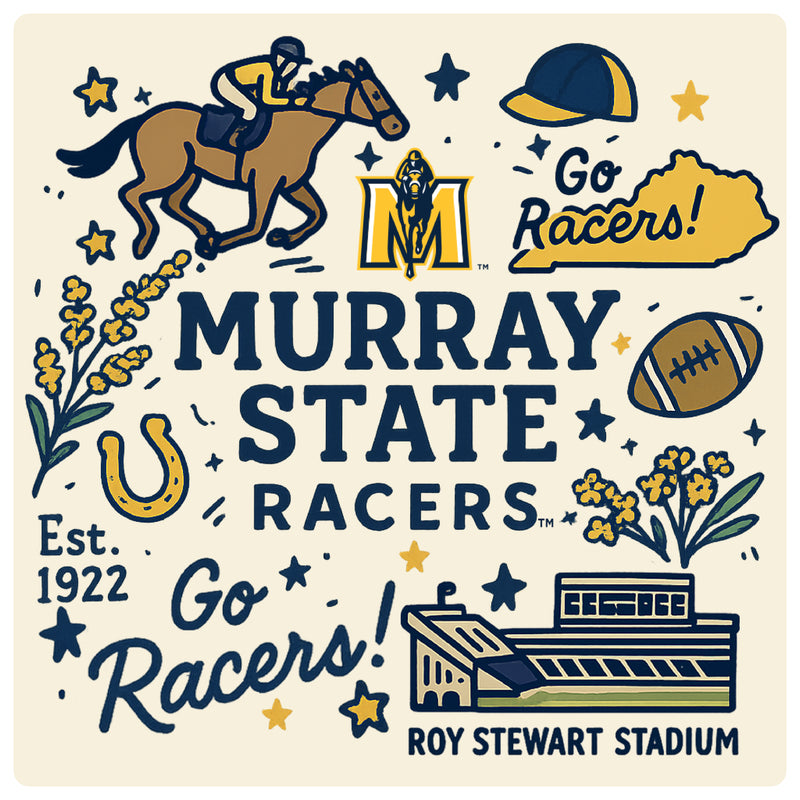 Murray State University Medley Design Decorative Magnet or Sticker – Officially Licensed 3-Inch