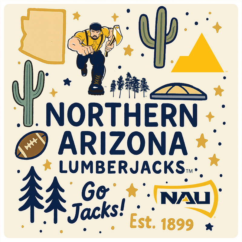 Northern Arizona University Medley Design Decorative Magnet or Sticker – Officially Licensed 3-Inch