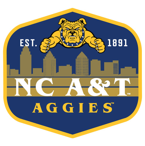 North Carolina A&T State Aggies Scenic Background Vinyl Sticker/Magnet - Officially Licensed 