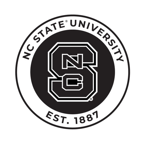 NC State Wolfpack Officially Licensed Black Vinyl Decal Sticker White Backing