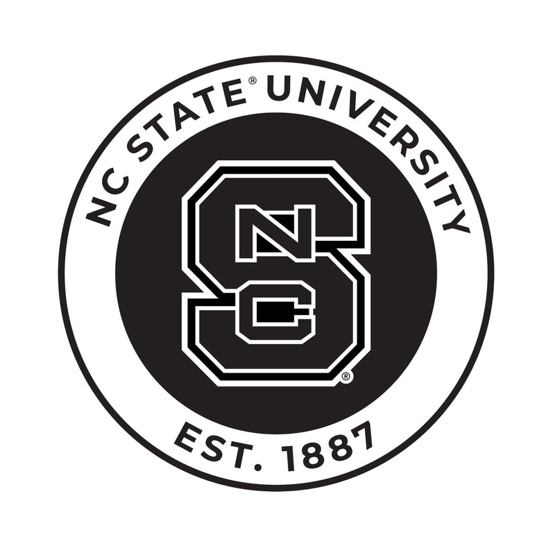 NC State Wolfpack Officially Licensed Black Vinyl Decal Sticker White Backing
