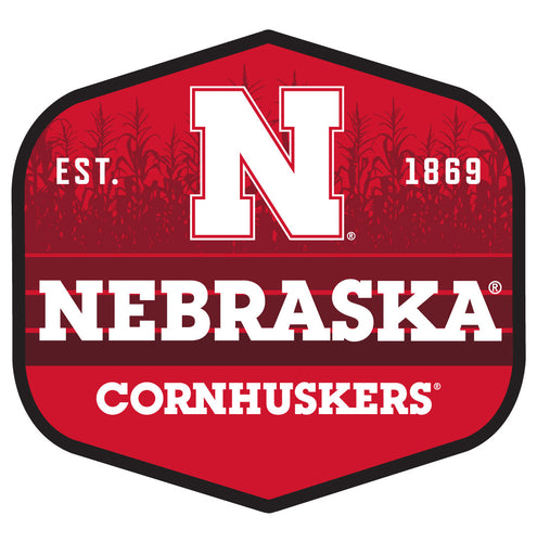 Nebraska Cornhuskers Scenic Background Vinyl Sticker/Magnet - Officially Licensed 
