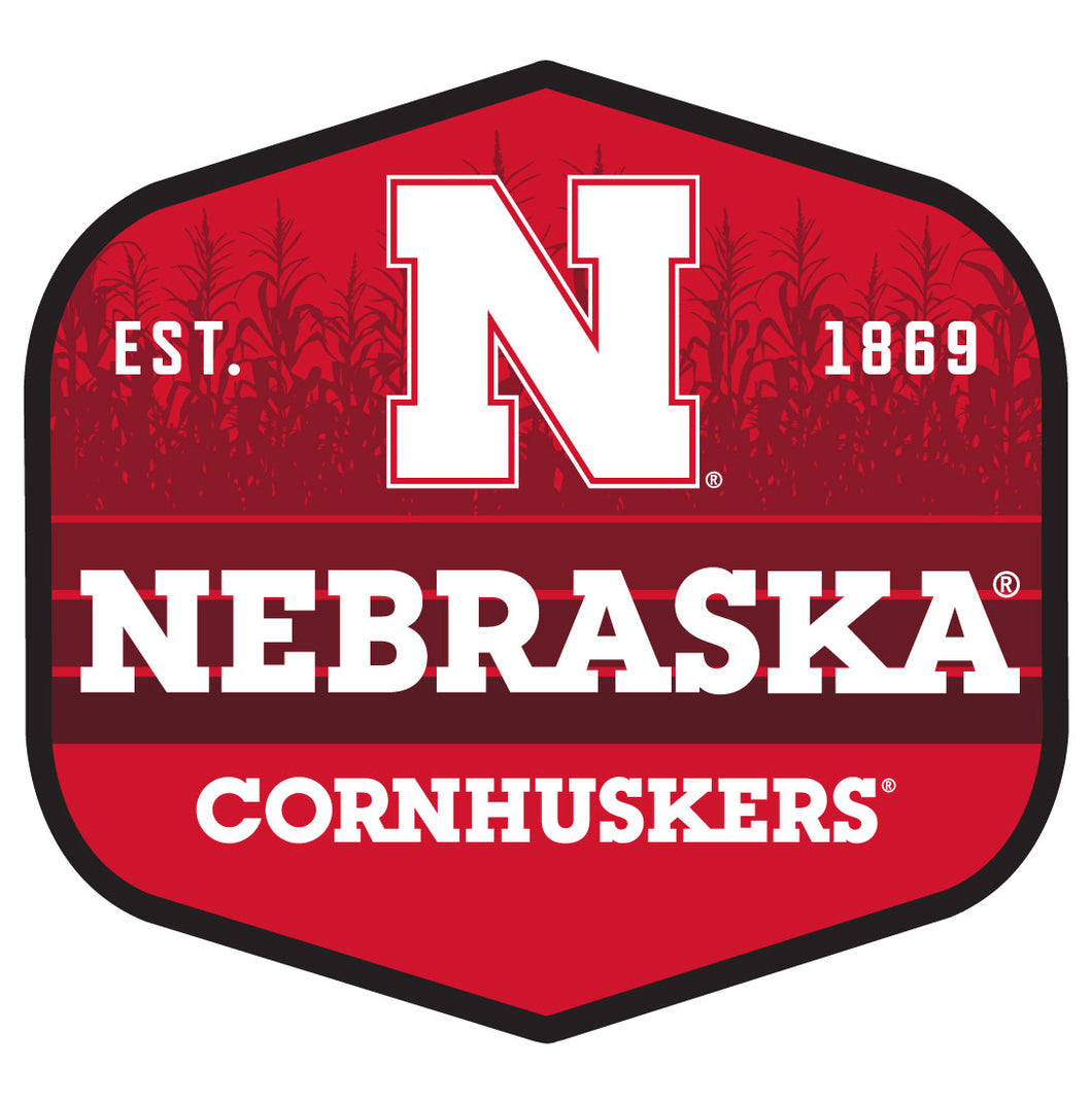 Nebraska Cornhuskers Scenic Background Vinyl Sticker/Magnet - Officially Licensed 