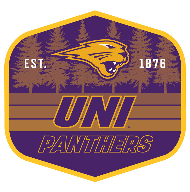 Northern Iowa Panthers Scenic Background Vinyl Sticker/Magnet - Officially Licensed 