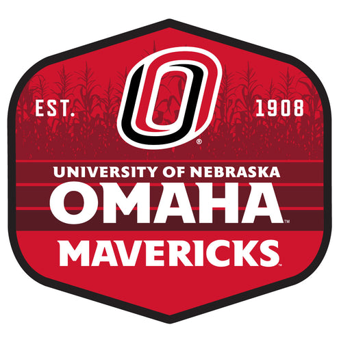 Nebraska at Omaha Scenic Background Vinyl Sticker/Magnet - Officially Licensed 