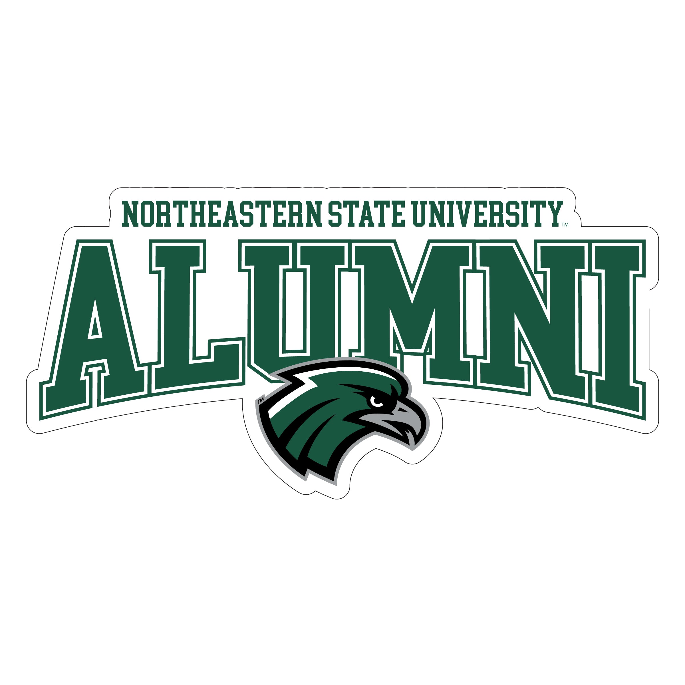 Nsu Sticker Northeastern State University Riverhawks Laser Cut Alumni Vinyl Sticker ...