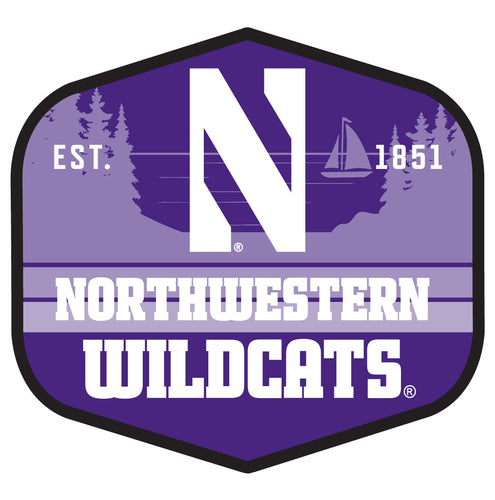 Northwestern University Wildcats Scenic Background Vinyl Sticker/Magnet - Officially Licensed 
