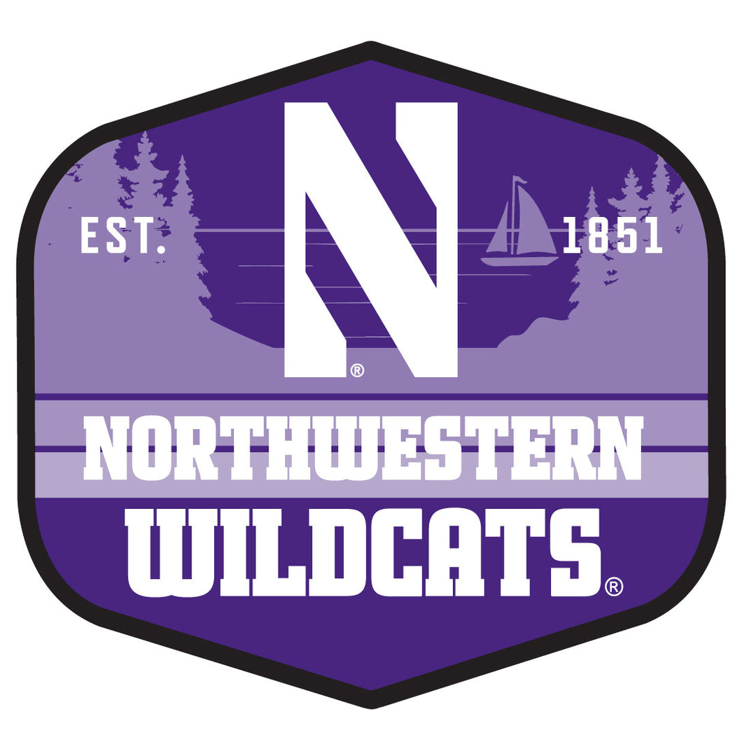 Northwestern University Wildcats Scenic Background Vinyl Sticker/Magnet - Officially Licensed 