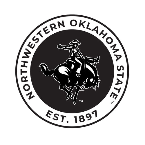 Northwestern Oklahoma State University Officially Licensed Black Vinyl Decal Sticker Holographic Backing