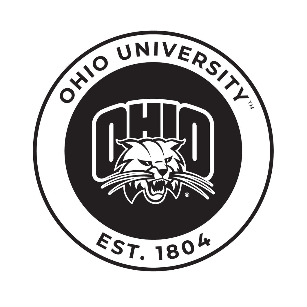 Ohio University Officially Licensed Black Vinyl Decal Sticker Holographic Backing