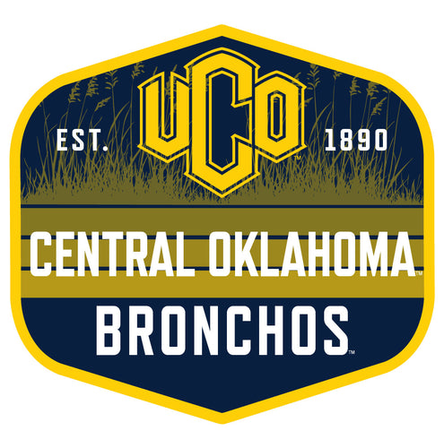 University of Central Oklahoma Bronchos Scenic Background Vinyl Sticker/Magnet - Officially Licensed 