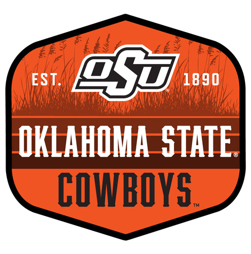 Oklahoma State Cowboys Scenic Background Vinyl Sticker/Magnet - Officially Licensed 