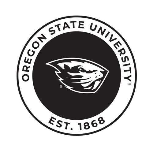 Oregon State Beavers Officially Licensed Black Vinyl Decal Sticker Holographic Backing