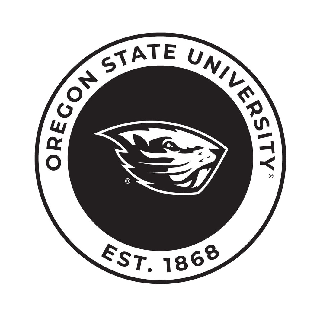 Oregon State Beavers Officially Licensed Black Vinyl Decal Sticker Holographic Backing