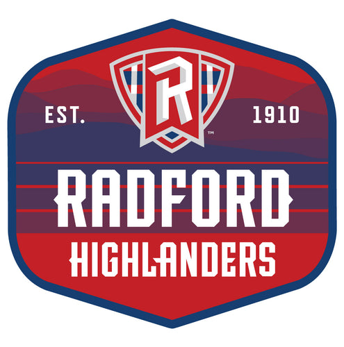 Radford University Highlanders Scenic Background Vinyl Sticker/Magnet - Officially Licensed 