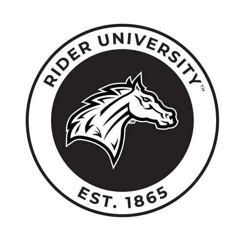 Rider University Broncs Officially Licensed Black Vinyl Decal Sticker White Backing