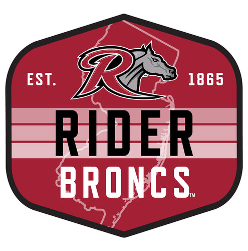 Rider University Broncs Scenic Background Vinyl Sticker/Magnet - Officially Licensed 