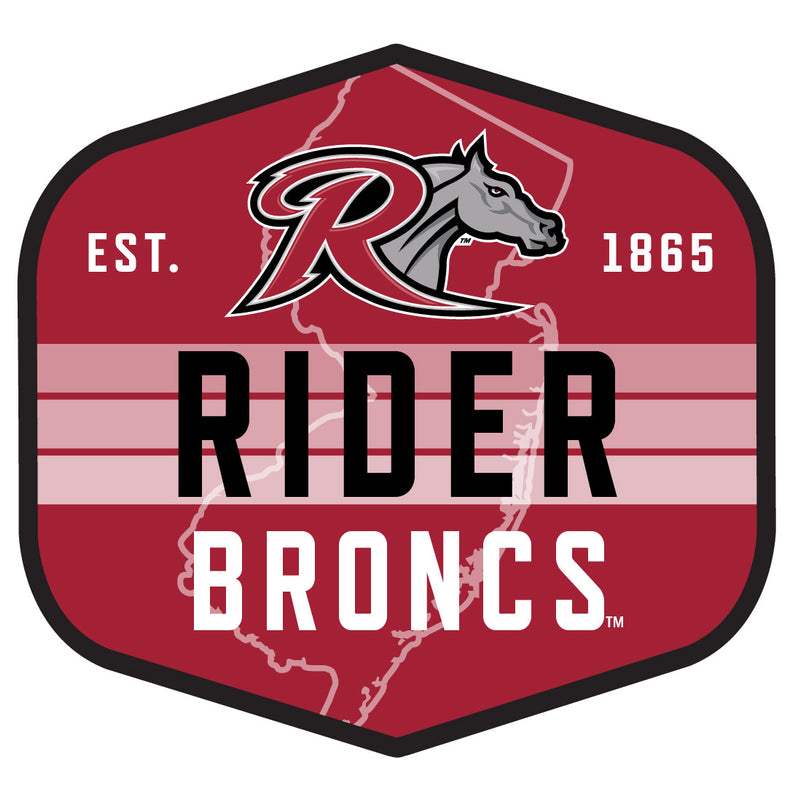 Rider University Broncs Scenic Background Vinyl Sticker/Magnet - Officially Licensed 